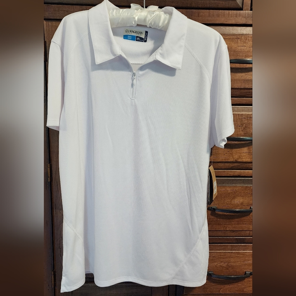 Magellan Outdoors White Polo Shirt